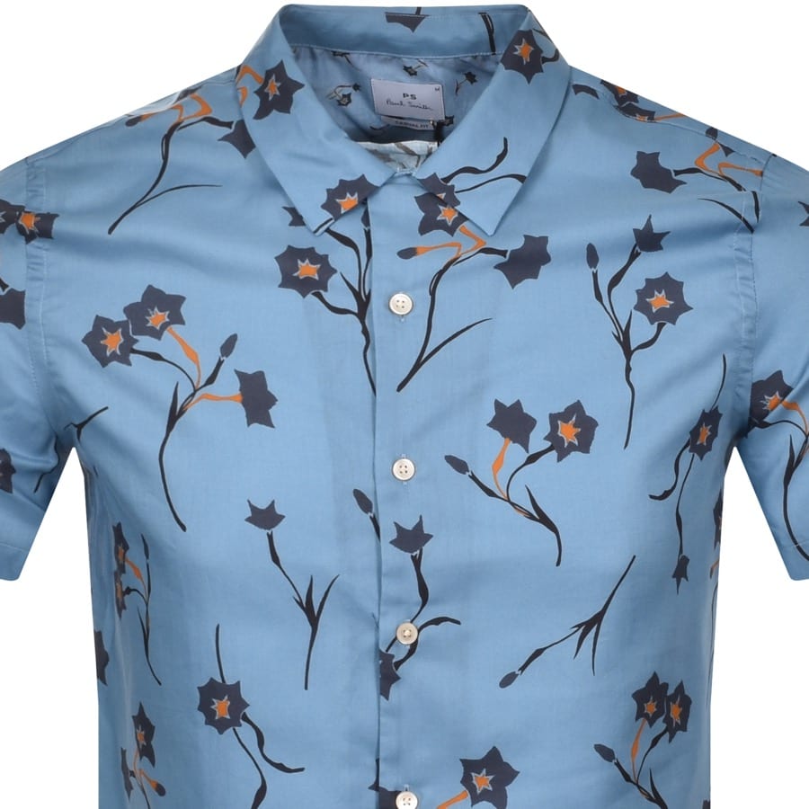 Alternative Image for ProductPS By Paul Smith Casual Short Sleeved Shirt Blue2